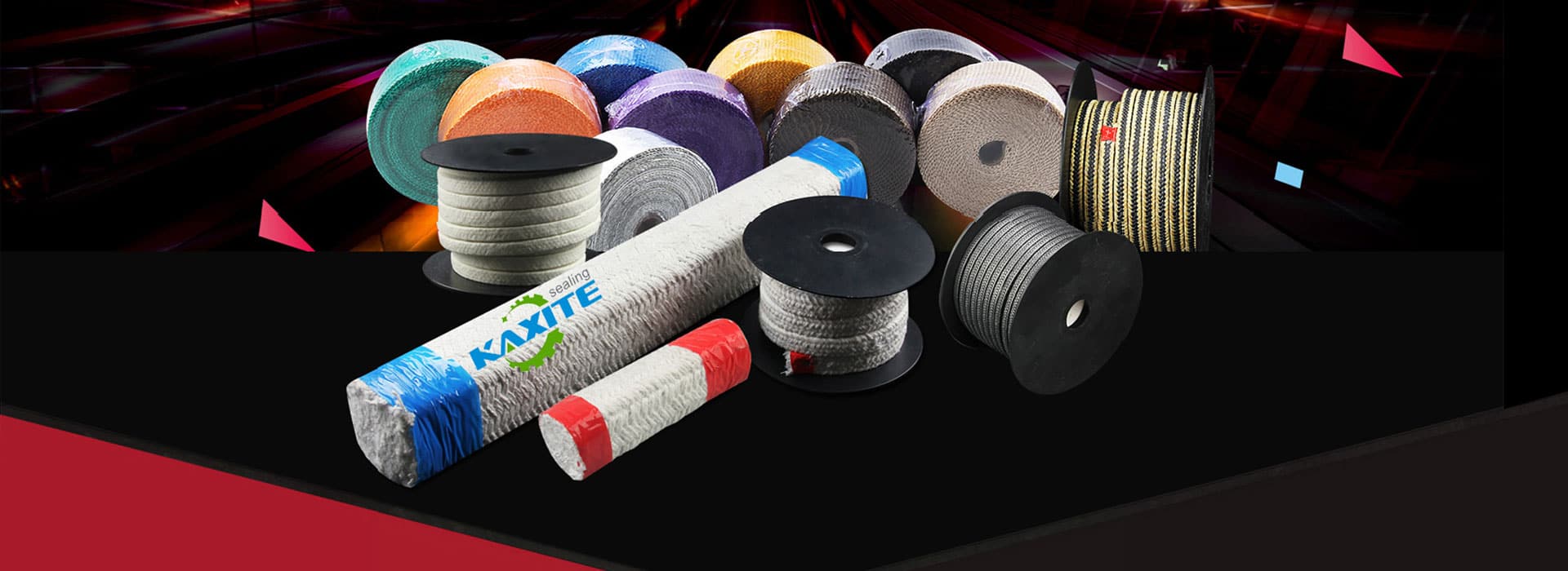 Клапан діңін тығыздау үшін өрілген графит және PTFE орауыштары